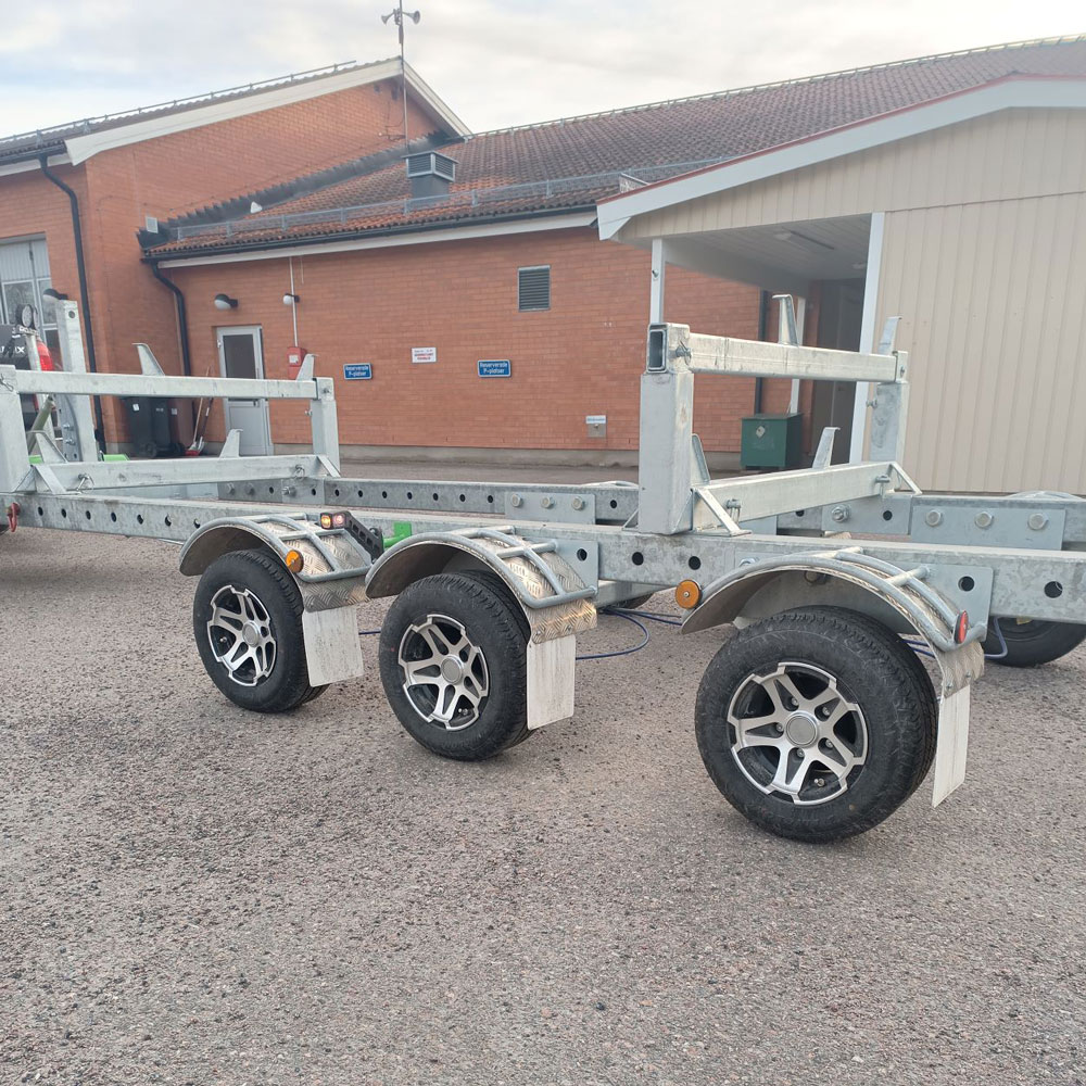 En olastad flextrailer